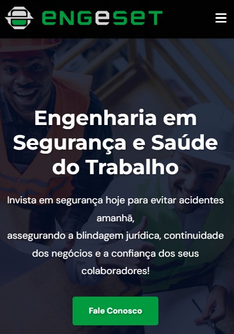 Preview do site do Grupo Engeset